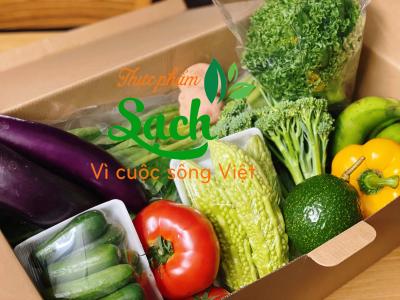 Rau sạch vào giỏ quà tết 